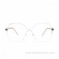 Custom Logo Eyewear Square Anti Blue Light Blocking Glasses